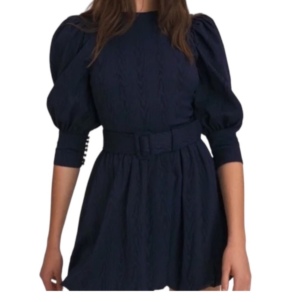 Something Navy Mila Puff Sleeve Mini Dress